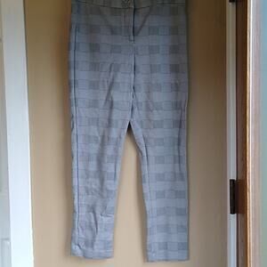 Amanda + Chelsea Checked Stretch Career Trousers  L